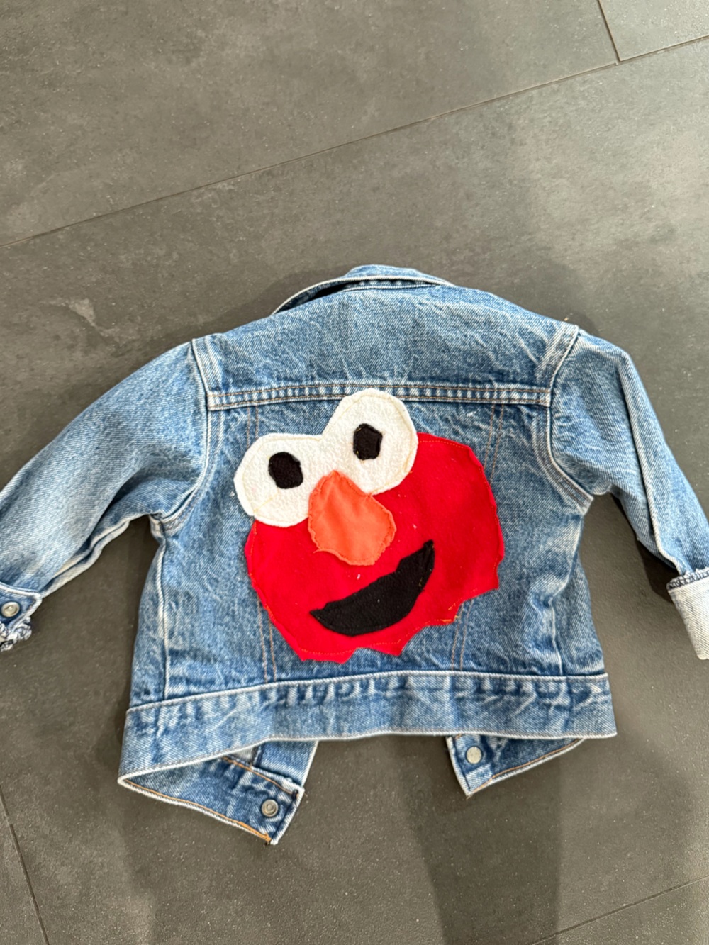 Vintage Levi's Blue Denim Jacket with Red Elmo Character Patch